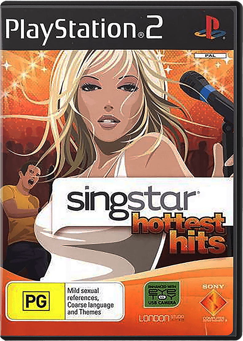 Singstar Hottest Hits box art for Playstation 2